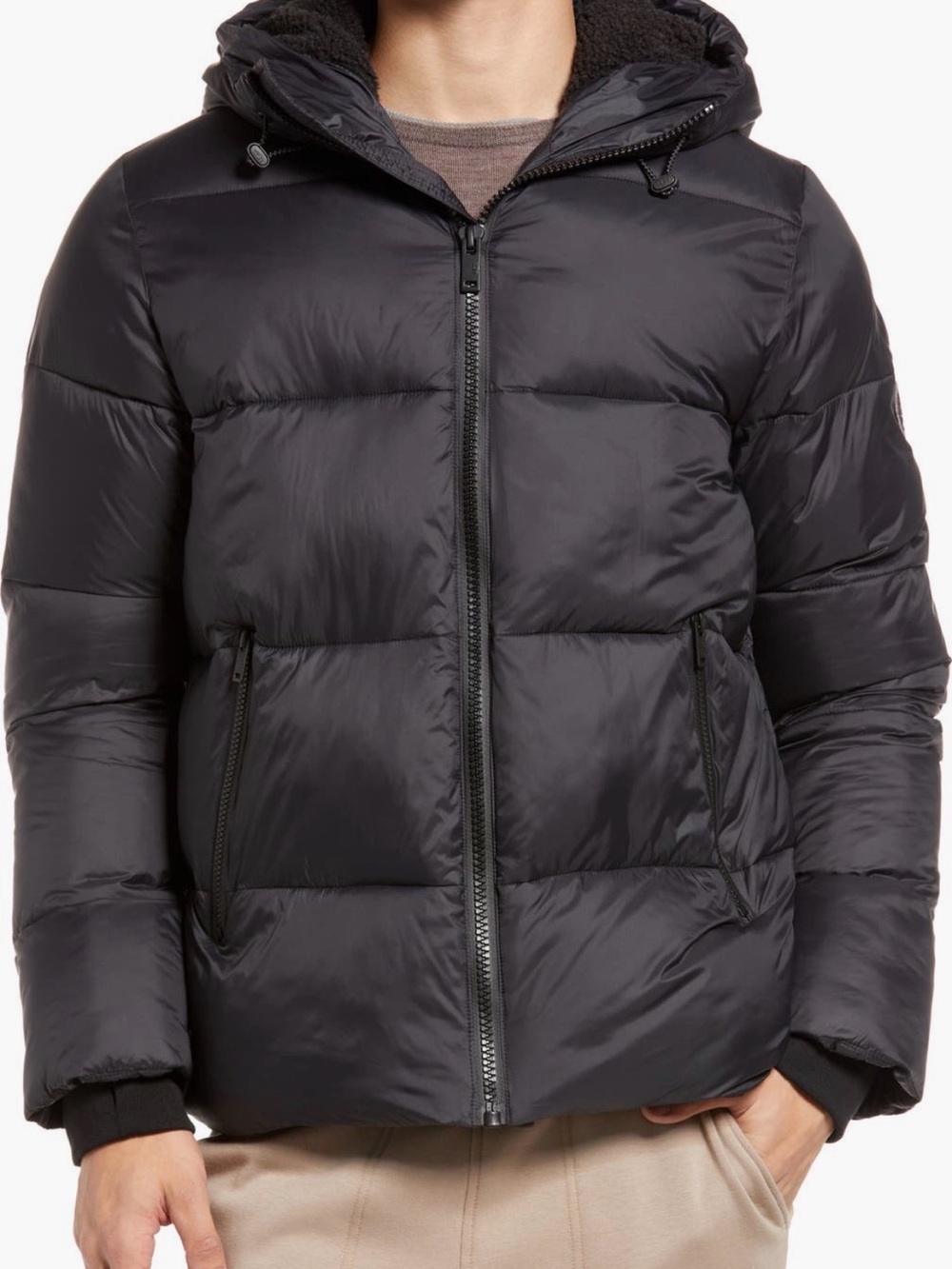 UGG Brayden Men's Black Hooded Puffer Jacket
